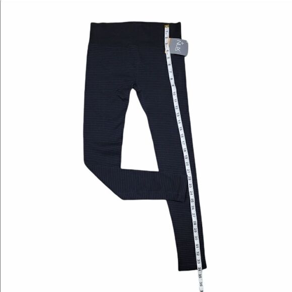 Nux leggings moderate compression ribbed striped Size M NWT - Picture 5 of 7